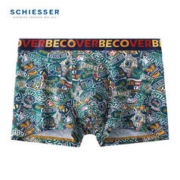 SCHIESSER 舒雅 男士内裤棉莫代尔Becover时尚印花潮流平角内裤18298T E9/21227T绿色 L