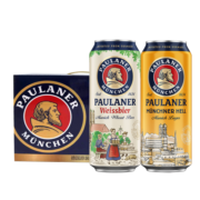 保拉纳（PAULANER) 小麦混合装啤酒 500ml*12 黄白 轰趴礼盒装