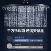 箭牌（ARROW） 满天星淋浴花洒套装精铜龙头沐浴家用浴室淋雨喷头花洒全套喷头 【枪灰色】按键款丨冷热