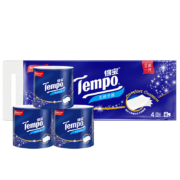 再降价、需要首购礼金、概率券：Tempo 得宝 卷纸 无香4层*160g*10卷柔韧可冲散 卫生纸 纸巾 有芯卷筒纸单提