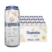 概率券、plus：Hoegaarden 福佳 比利时风味精酿啤酒 小麦白啤酒 500ml*18听