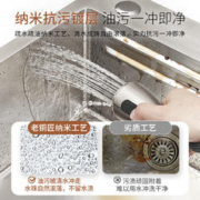 LTJ 老铜匠 顾家老铜匠304单槽瀑布厨房不锈钢手工加厚纳米水槽洗菜盆洗碗池