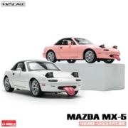 飞越无限 马自达MX-5 大眼萌改装版 合金模型 转向联动+跳灯+可拆卸顶棚舌头+四轮减震+车牌定制