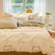 PLUS会员！AIDLI 100%纯棉加厚印花四件套 200*230cm