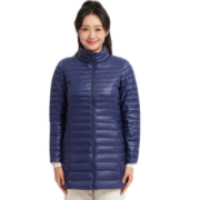 隶玛 女款带帽羽绒服中长款
