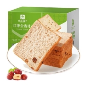 良品铺子红枣全麦吐司面包整箱1kg早餐饱腹健康糕点食品