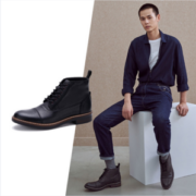 Clarks 其乐 Blackford Cap系列 男士真皮系带马丁靴 2612723
