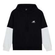 New Balance NB奥莱正品清仓男女情侣假两件休闲针织连帽运动卫衣