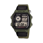 卡西欧（CASIO）复古小方块学生腕表 多功能户外防水男士手表 AE-1200WHB-3BVDF