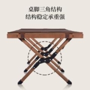 旗速 Hispeed旗速蛋卷桌户外桌椅折叠便携式露营装备用品实木野餐桌子