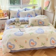 寒流来了：LANRUI 兰芮 新疆棉100%全棉印花四件套 200*230cm
