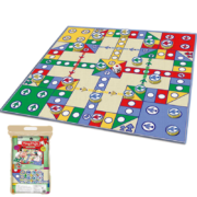 儿童双面大富翁地毯 飞行棋垫90*90*0.3-EVA棋-收纳袋