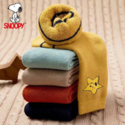 有券的上：SNOOPY 史努比 儿童加厚毛圈袜 5双
