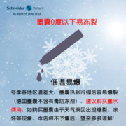 Schneider 施耐德 墨囊德国进口schneider三年级小学生墨胆蓝黑2.6mm欧标通用蓝色可擦非碳素钢笔墨水胆 黑色 红色 纯蓝