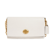 蔻驰（COACH）女士专柜款中号单肩斜挎包白色皮质1494B4HA