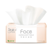 洁柔Face抽纸3层100抽 可湿水 6包/1提