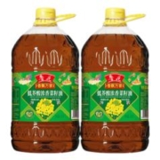 再降价：luhua 鲁花 香飘万家 低芥酸浓香菜籽油 5L×2