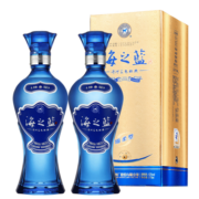 洋河【官方授权】洋河蓝色经典 口感绵柔超市白酒 送礼佳品 双支装 海之蓝 42度 375ml*2瓶
