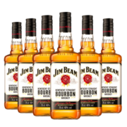 金宾（Jim Beam）白占边 美国 调和型 威士忌 洋酒 750ml * 6瓶
