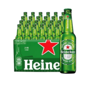 喜力啤酒（Heineken）经典黄啤 2022年11月生产 330ml*24瓶【麦香馥郁】
