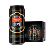 青岛啤酒（TsingTao）黑啤12度 500ml*12听 大罐整箱装 （新老包装随机发放）