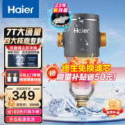 Haier 海尔 前置过滤器全屋7T家用净水器40微米双网正反冲洗 全屋净水器 7T /h隔铅反冲