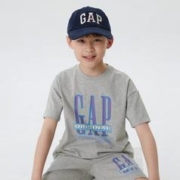 Gap 盖璞 男女童夏季款纯棉LOGO印花运动水洗棉短袖T恤670428儿童装
