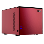 万由 U-NAS HS-401P四盘位 J4125 NAS文件存储服务器私有云NAS存储设备照片文件 酒红色 内存4GB