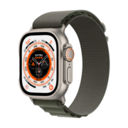 Apple Watch Ultra 智能手表 GPS + 蜂窝款 49毫米 钛金属表壳绿色高山回环式表带大号eSIM健康手表MQF93CH/A
