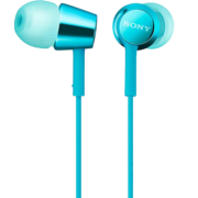 索尼（SONY） MDR-EX155AP 入耳式耳机有线带麦立体声线控手机电脑适用 浅蓝色