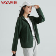 YAYA 鸭鸭羽绒服 鸭鸭摇粒绒女2023年冬季新款休闲长袖短款户外运动保暖时尚外套