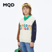 MQD 马骑顿 男童趣味学院风马甲 多款可选