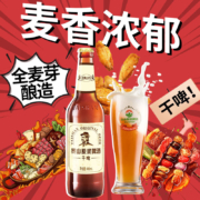 泰山啤酒原浆干啤全麦芽酿造 496mL*6瓶*2件+凑单品