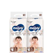 【自营】日本Natural moony腰贴型纸尿裤L38片*2 9-14kg婴儿尿片
