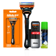 京东百亿补贴：Gillette 吉列 隐锋 剃须刀手动刮胡刀片刀片+刀盒+须泡50g便携款泡沫啫喱膏