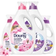 Downy 当妮 花萃云柔系列 2合1洁净柔顺洗衣液 共10.4斤(1.9kg*2瓶+700g*2瓶)淡粉樱花+淡紫薰香