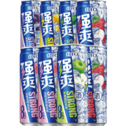 京东百亿补贴:锐澳（RIO）预调 鸡尾酒 果酒 强爽8度 330ml*8罐+赠气泡水*4罐（6种口味）