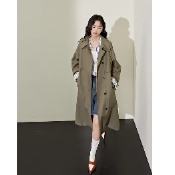需首单礼金：KUOSE 阔色 卡其色复古大衣女 KSV2307001401