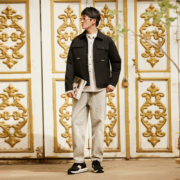 京东百亿补贴：CABBEEN卡宾 字母刺绣羽绒服 煤黑色01