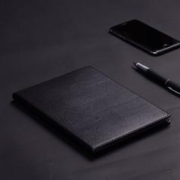deli 得力 文具7902商务办公记事笔记皮革皮面本 32k/80张
