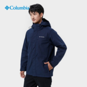 Columbia哥伦比亚户外情侣可拆卸抓绒内胆三合一休闲服舒适保暖外套WE0399 464（深蓝色） M(175/96A)
