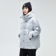 限尺码：雪中飞 女式时尚休闲羽绒服防风中长款羽绒服宽松冬季保暖90绒外套