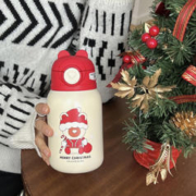BEDDYBEAR 杯具熊 儿童保温杯新款圣诞水杯幼儿园小学生水壶礼物