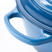酷彩(Le Creuset) 纯铸铁珐琅圆形 汤锅炖锅 22cm 马赛蓝