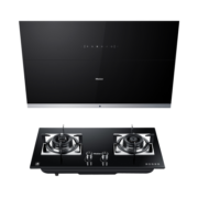 海尔（Haier）抽油烟机 侧吸式烟灶套装 变频静音 22m³/min 自动清洗 挥手智控 家用油烟机套装C18U1+9B1(天)