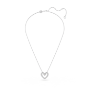 施华洛世奇（SWAROVSKI）七夕情人节礼物 施华洛世奇 UNA 项链女 爱心天鹅 唯爱永恒寓意 镀白金色 5625533