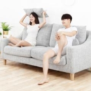 20点开始：8H B2 布艺沙发 英格兰灰白格 双人