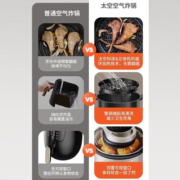 九阳（Joyoung）空气炸锅不用翻面家用5.5L大容量全自动可视无油多功能透明【太空科技】 VF733 5.5L