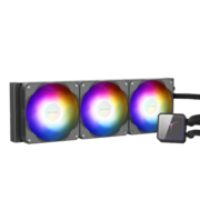 爱国者（aigo）冰魄YW360黑色 1600W色5V幻彩ARGB版 一体式CPU水冷散热器 风扇已安装 陶瓷轴承 支持1700/AM5