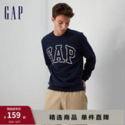 Gap 盖璞 男女装秋冬2023LOGO圆领抓绒卫衣427434休闲宽松